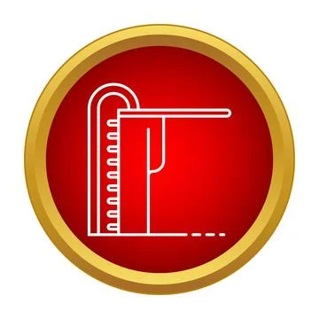 Diving board icon with ladder for jumping into water Stockillustratie