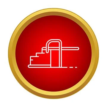 Diving board icon representing an aquatic sport activity Stockillustratie