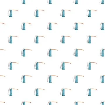 Diving board pattern creating seamless summer design Illustrazione stock