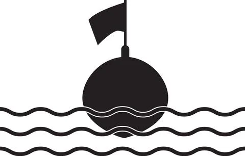 Diving buoy icon on white background. nautical and sea vacation symbol. Illustrazione stock
