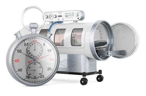 Diving chamber with stopwatch, 3D rendering Diving chamber with stopwatch,... Stock Photos