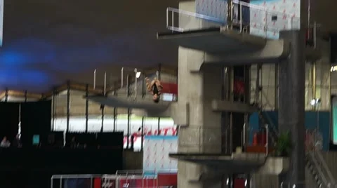 Diving Championship Women's 10m Stock Footage