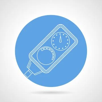 Diving console round vector icon Stock Illustration