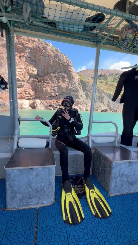 Diving in Crimea  Stock Footage 248383752