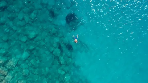 Diving at the Cyprus summer beach Stock Footage 103427520