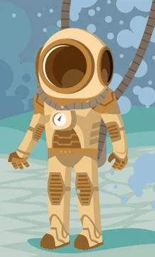 Diving in the deep Stock-Illustration