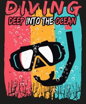 Diving Deep Into The Ocean イラスト素材