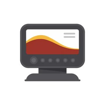 Diving echo sounder icon flat isolated vector Illustrazione stock