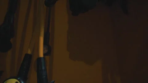 Diving equipments in the locker Stock Footage 151895098