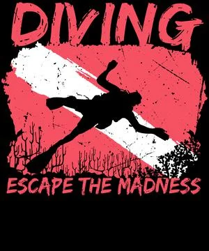 Diving Escape The Madness イラスト素材