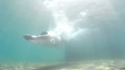 Diving in the exotic seas Stock Footage 42606264