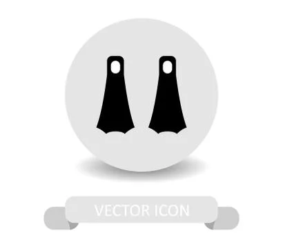 Diving fish icon on white background Stock Illustration