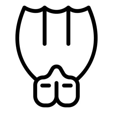 Diving flippers icon representing underwater swimming and exploration Stock Illustration