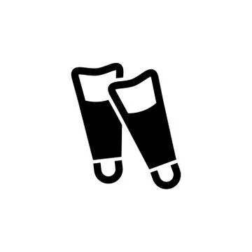 Diving flippers icon simple flat style illustration Stock Illustration