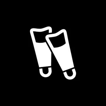 Diving flippers icon simple flat style illustration Stock Illustration