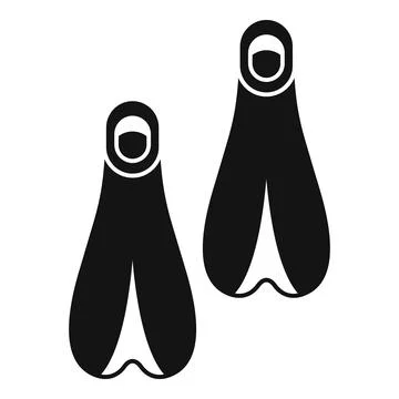 Diving flippers icon simple vector. Pool equipment Stock Illustration