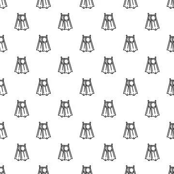 Diving flippers repeating pattern for water sports background Illustrazione stock