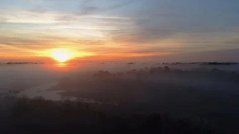 Diving into fog Stock Footage 121782359