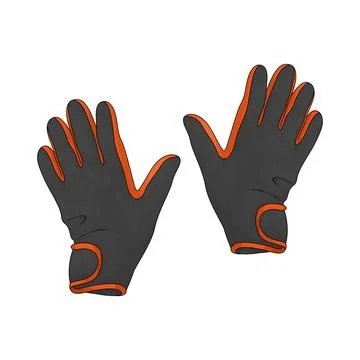 Diving gloves illustration Stock Illustration