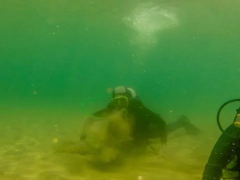 Diving in houcima bay Stock Photos