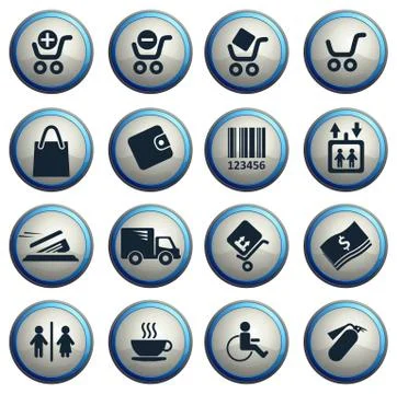 Diving icon set Stock Illustration