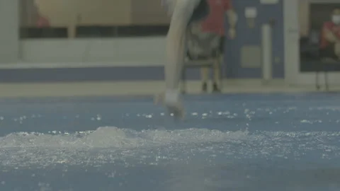 Diving into Indoor Recreational Pool Stock Footage 165609101