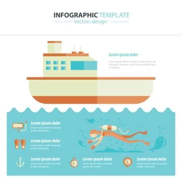 Diving infographic Stock Illustration