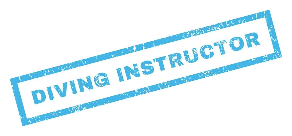 Diving Instructor Rubber Stamp Stock Illustration