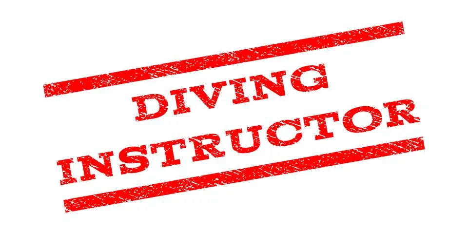 Diving Instructor Watermark Stamp Stock Illustration