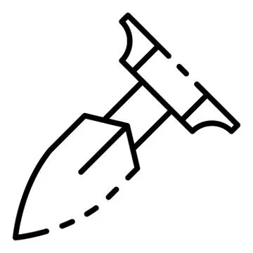 Diving knife tool icon, outline style Ilustração Stock