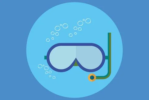 Diving Mask Concept Illustration Vector Style Illustration Stock Illustration