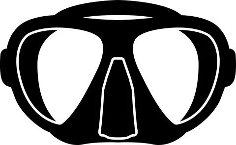 Diving Mask Flat Illustration. Clean Icon Design Element on Isolated White .. Stock Illustration