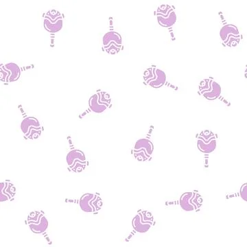 Diving mask glyph seamless pattern sign Illustrazione stock