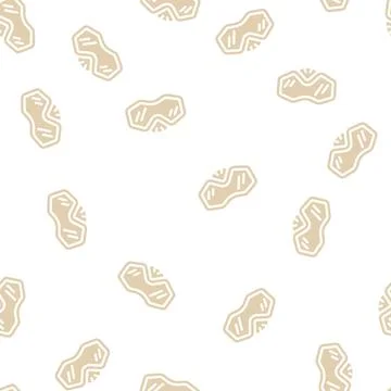 Diving mask glyph vector seamless pattern Stock Illustration