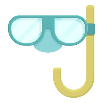 Diving mask icon cartoon vector. Summer child Illustrazione stock