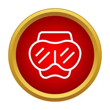 Diving mask icon representing underwater snorkeling equipment Stock Illustration