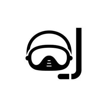 Diving mask icon simple flat style illustration Stock Illustration