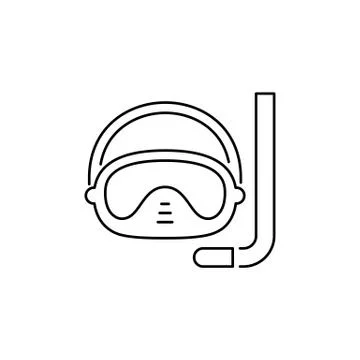 Diving mask icon simple flat style illustration Stock Illustration