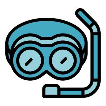 Diving mask icon vector flat Illustrazione stock