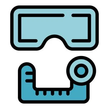 Diving mask icon vector flat Stock Illustration