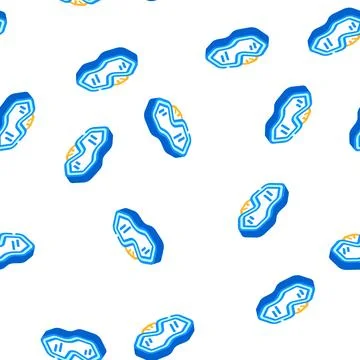 Diving mask isometric icon seamless pattern Stock Illustration