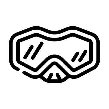 Diving mask line icon vector illustration Illustrazione stock