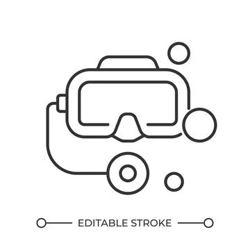 Diving mask linear icon Stock-Illustration