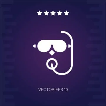 Diving mask vector icon Stock Illustration