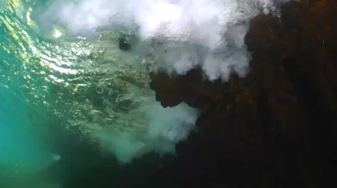 Diving - A mountain stream flows in a lake 019 스톡 동영상 47968541