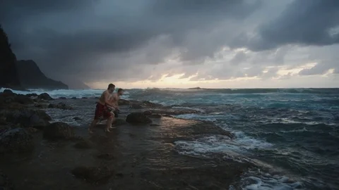 Diving Into Ocean Stock Footage 75265456