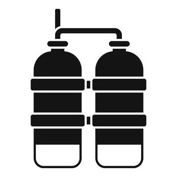 Diving oxygen balloons icon simple vector. Dive pool Stock Illustration