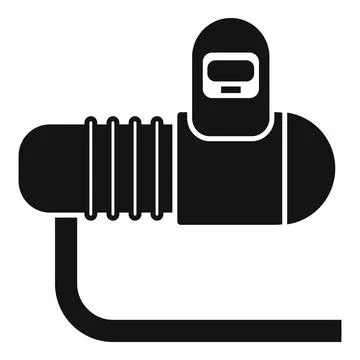 Diving pipes icon simple vector. Adventure vacation 스톡 일러스트