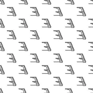 Diving platform and swimming pool entrance pattern 库存插图
