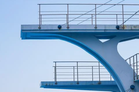 Diving platform for competition diving sport Foto stock